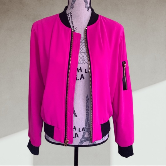 Hot pink JUICY COUTURE bomber jacket SMALL - Picture 2 of 10
